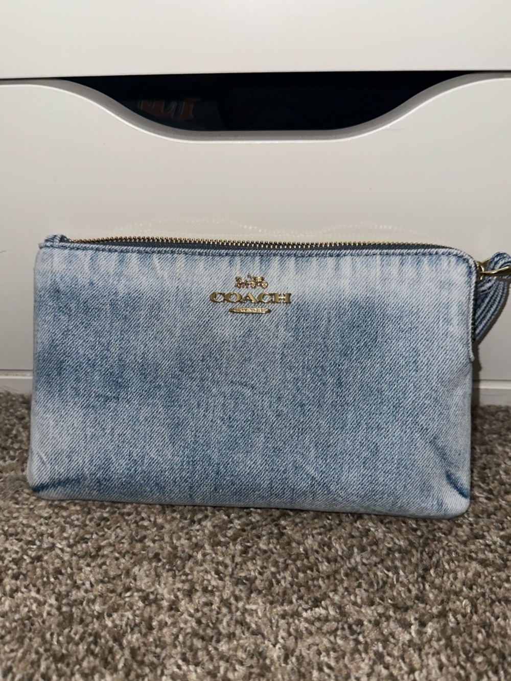 Coach Loved Denim Large Wristlet - Picture 2 of 7